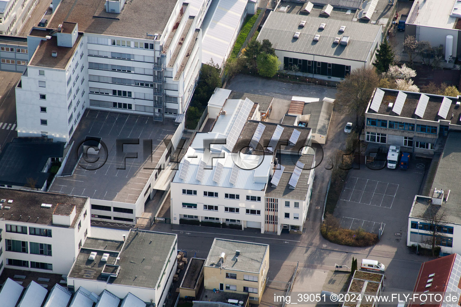 Vue aérienne de Entreprise Jilg, Dieselstr à le quartier Eltingen in Leonberg dans le département Bade-Wurtemberg, Allemagne