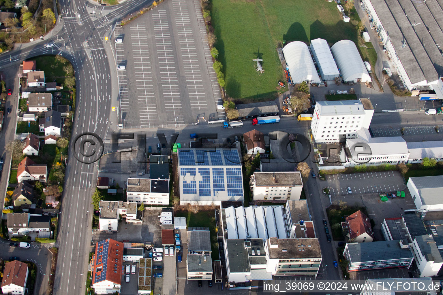 METDRA Metall- und Drahtwarenfabrik GmbH, Dieselstr à le quartier Eltingen in Leonberg dans le département Bade-Wurtemberg, Allemagne vue du ciel