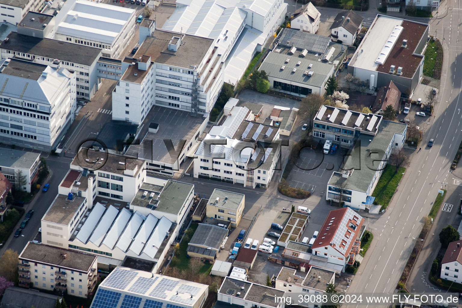 Vue d'oiseau de Entreprise Jilg, Dieselstr à le quartier Eltingen in Leonberg dans le département Bade-Wurtemberg, Allemagne