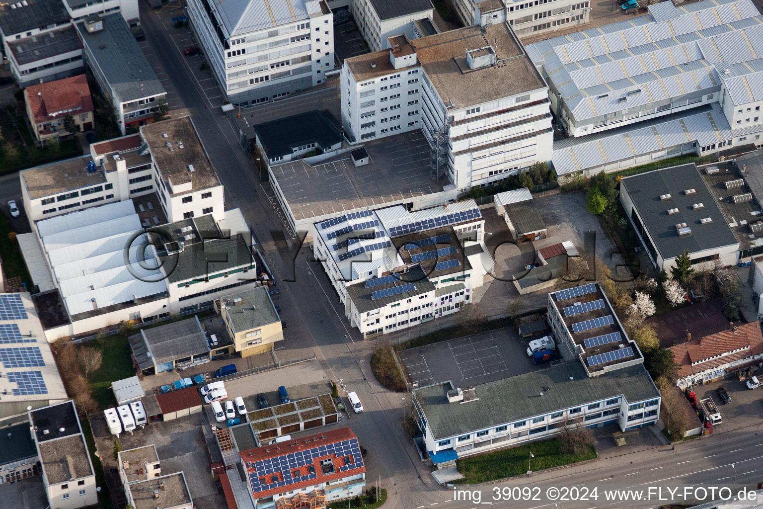 Entreprise Jilg, Dieselstr à le quartier Eltingen in Leonberg dans le département Bade-Wurtemberg, Allemagne vue du ciel