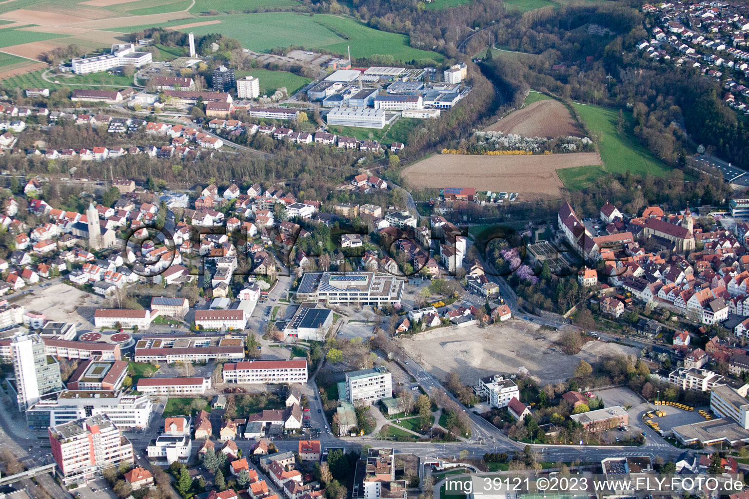 Image drone de Lycée Johannes Kepler, Lindenstr à Leonberg dans le département Bade-Wurtemberg, Allemagne