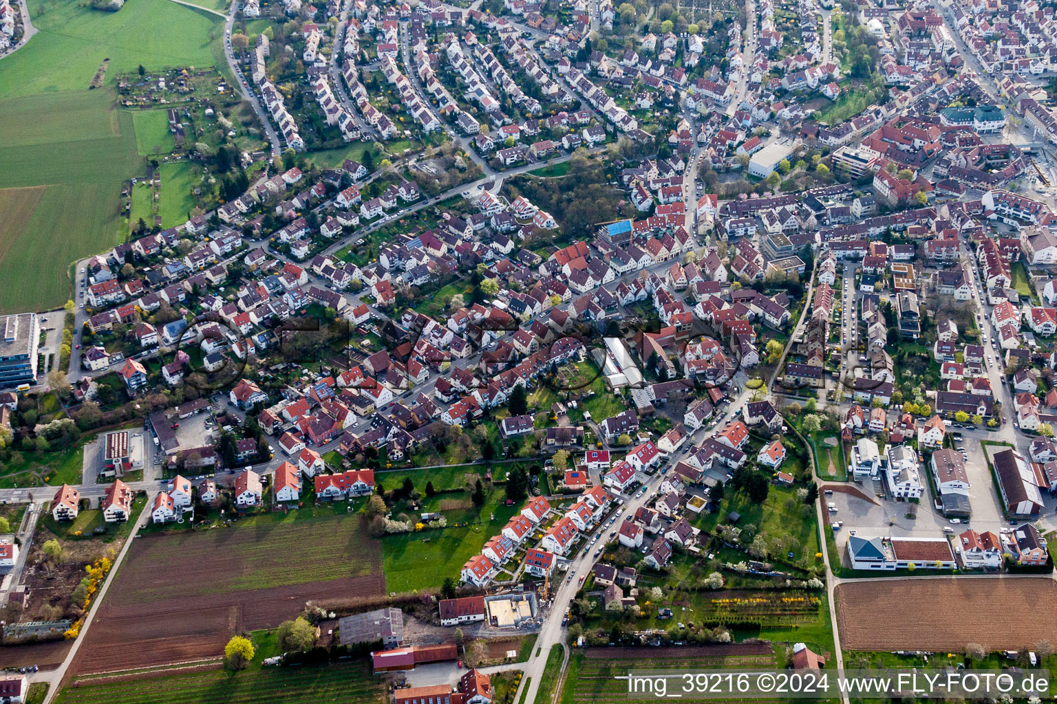 Vue aérienne de Quartier Weilimdorf in Stuttgart dans le département Bade-Wurtemberg, Allemagne