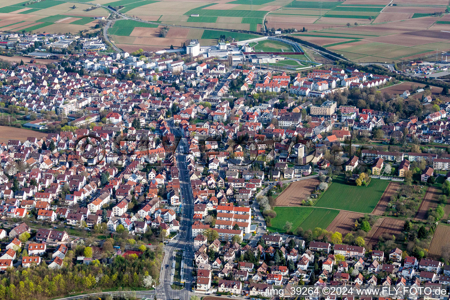 Vue aérienne de Quartier Stammheim in Stuttgart dans le département Bade-Wurtemberg, Allemagne