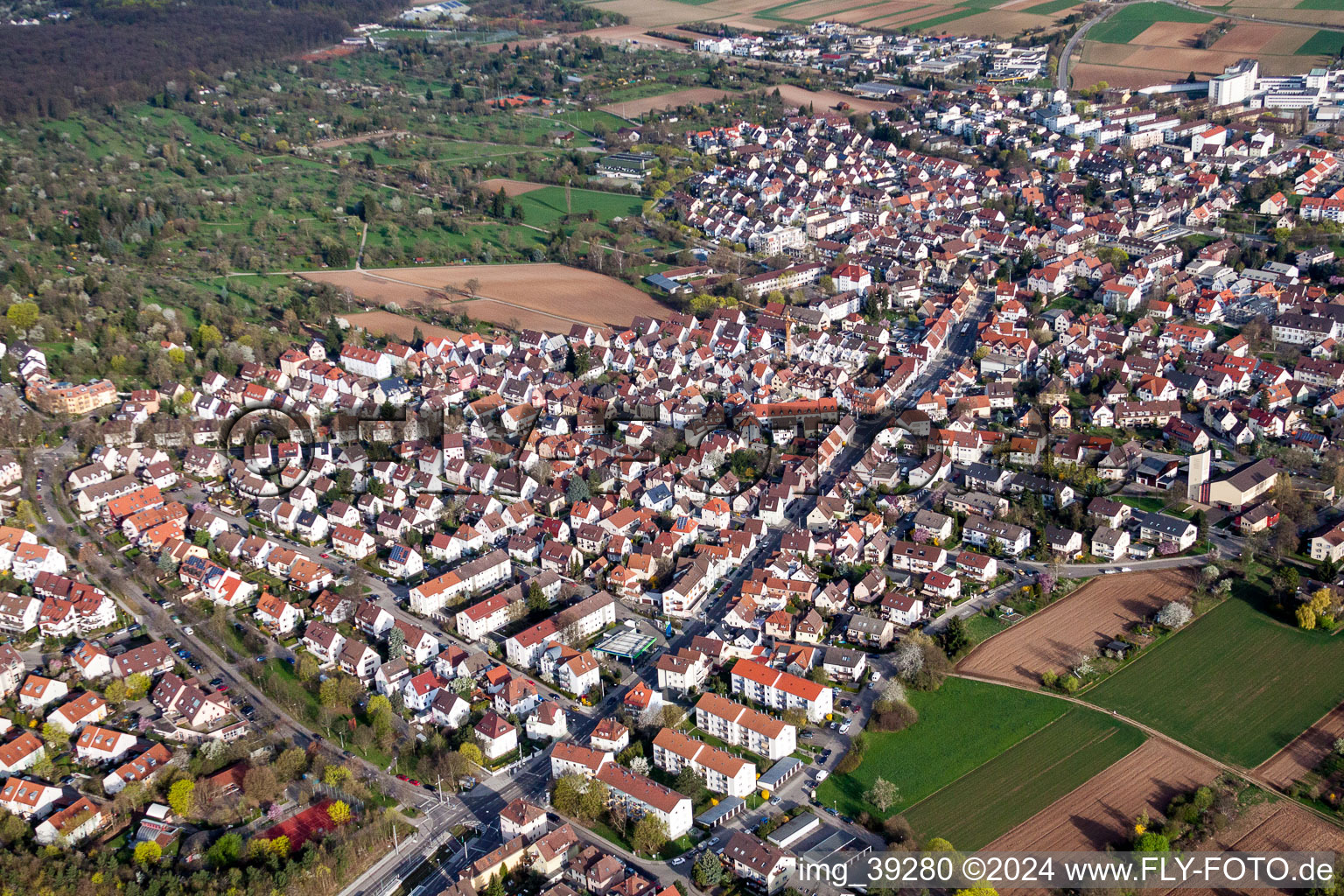 Vue aérienne de Quartier Stammheim in Stuttgart dans le département Bade-Wurtemberg, Allemagne