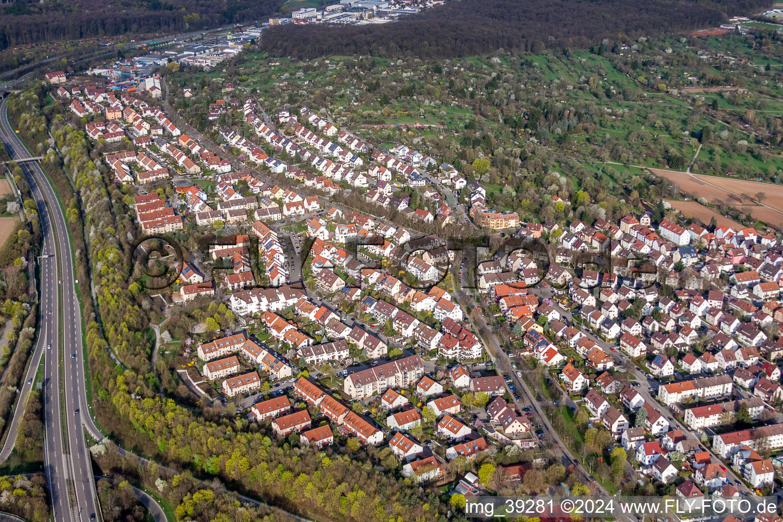 Vue aérienne de Quartier Stammheim in Stuttgart dans le département Bade-Wurtemberg, Allemagne