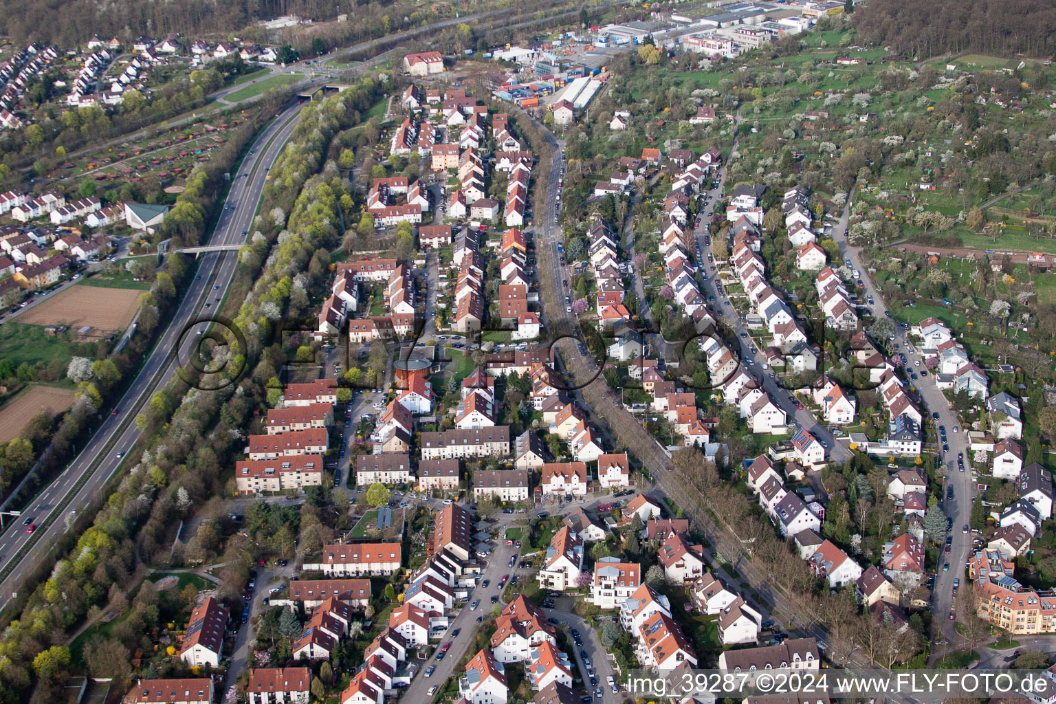 Vue aérienne de Quartier Stammheim in Stuttgart dans le département Bade-Wurtemberg, Allemagne