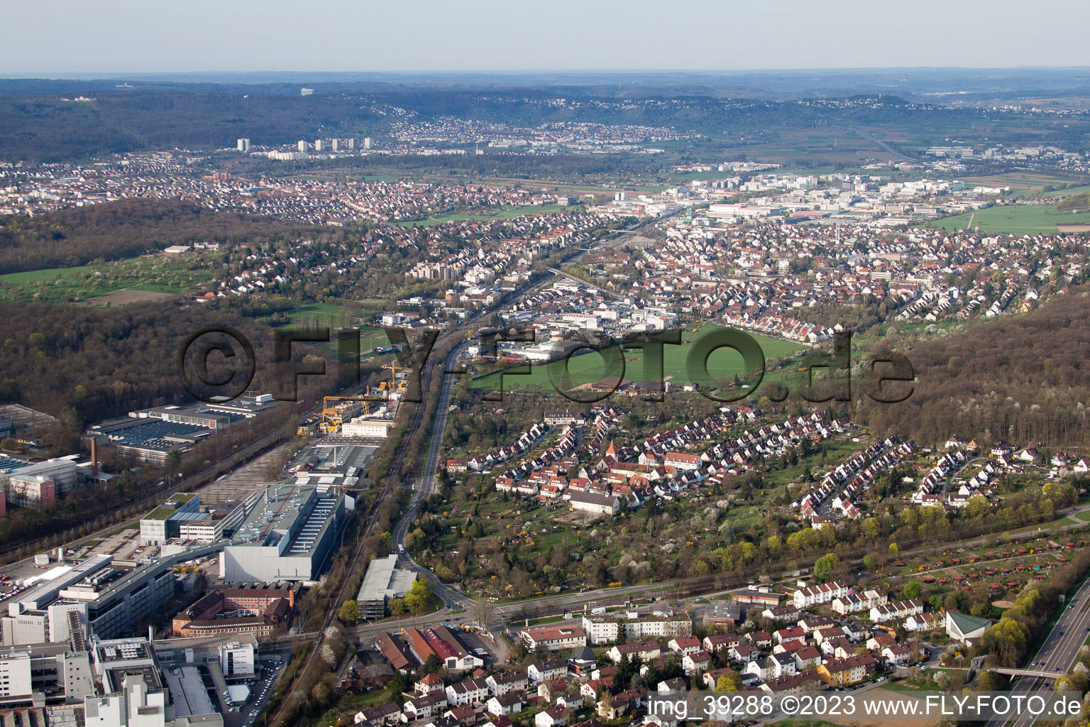 Vue aérienne de Korntal-Münchingen dans le département Bade-Wurtemberg, Allemagne