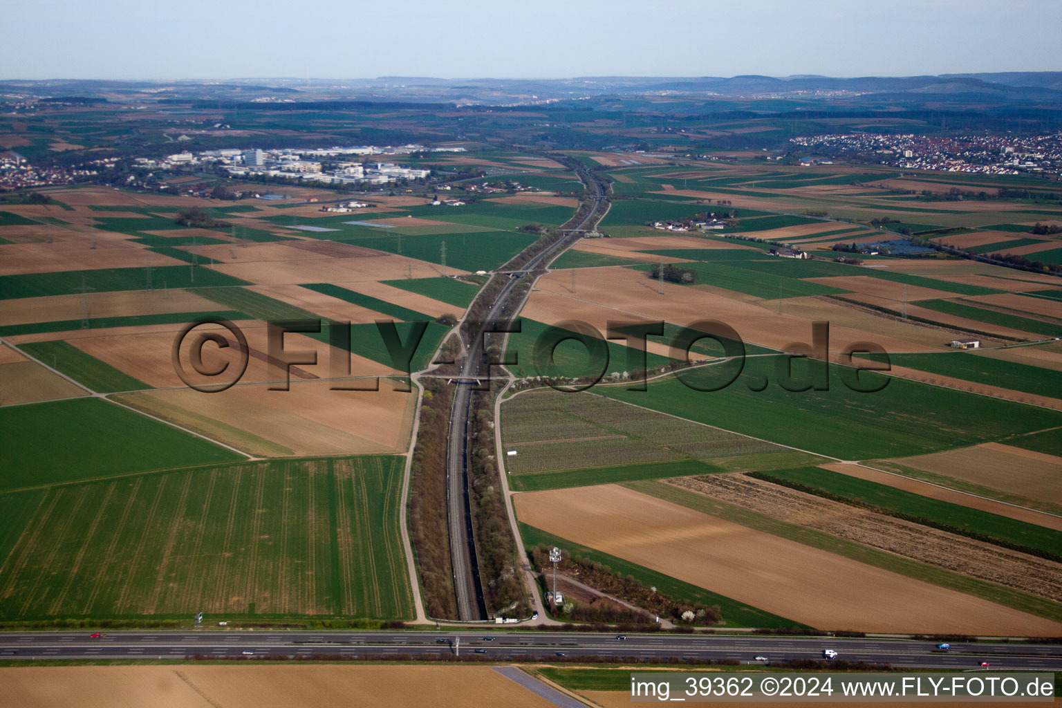 Vue aérienne de Tunnel de Langesfeld à Möglingen dans le département Bade-Wurtemberg, Allemagne