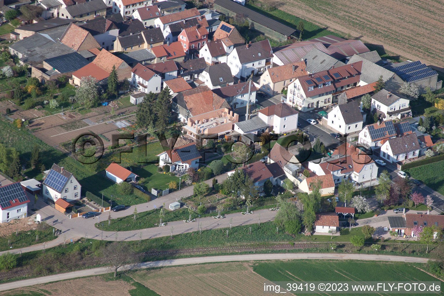 Vue oblique de Quartier Mörlheim in Landau in der Pfalz dans le département Rhénanie-Palatinat, Allemagne