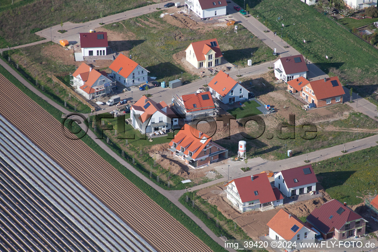 Quartier Mörlheim in Landau in der Pfalz dans le département Rhénanie-Palatinat, Allemagne d'en haut