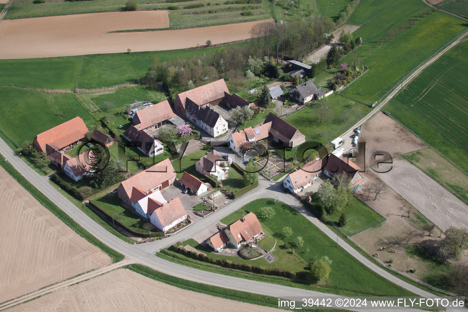 Photographie aérienne de Seebach dans le département Bas Rhin, France