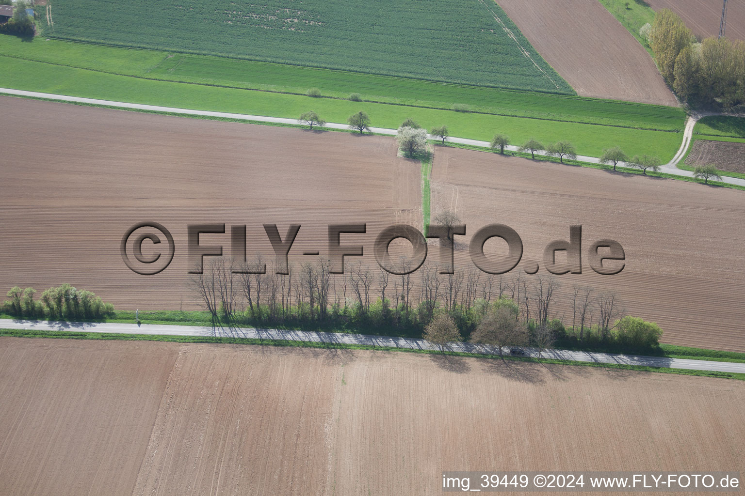 Seebach dans le département Bas Rhin, France d'en haut