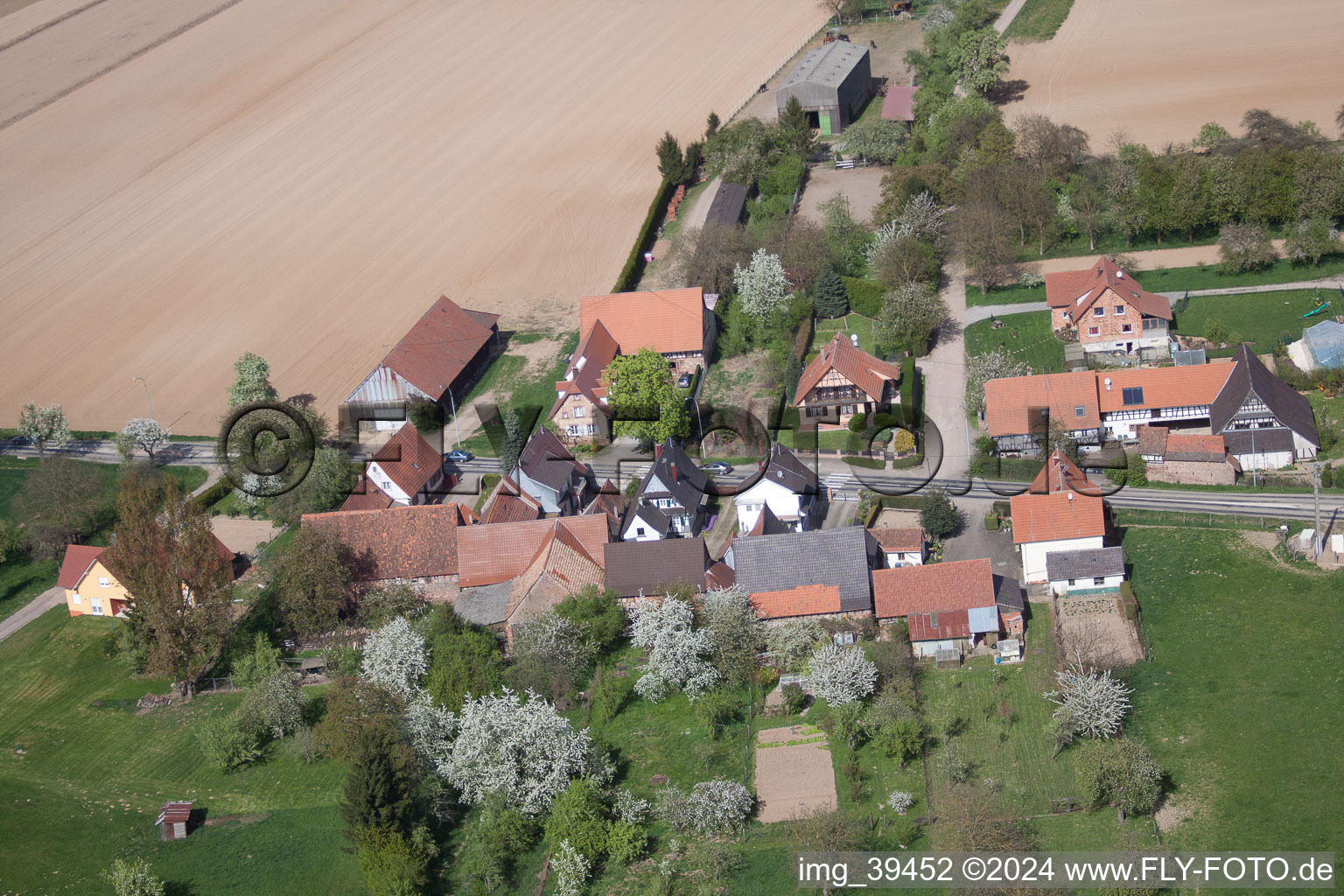 Seebach dans le département Bas Rhin, France vue d'en haut