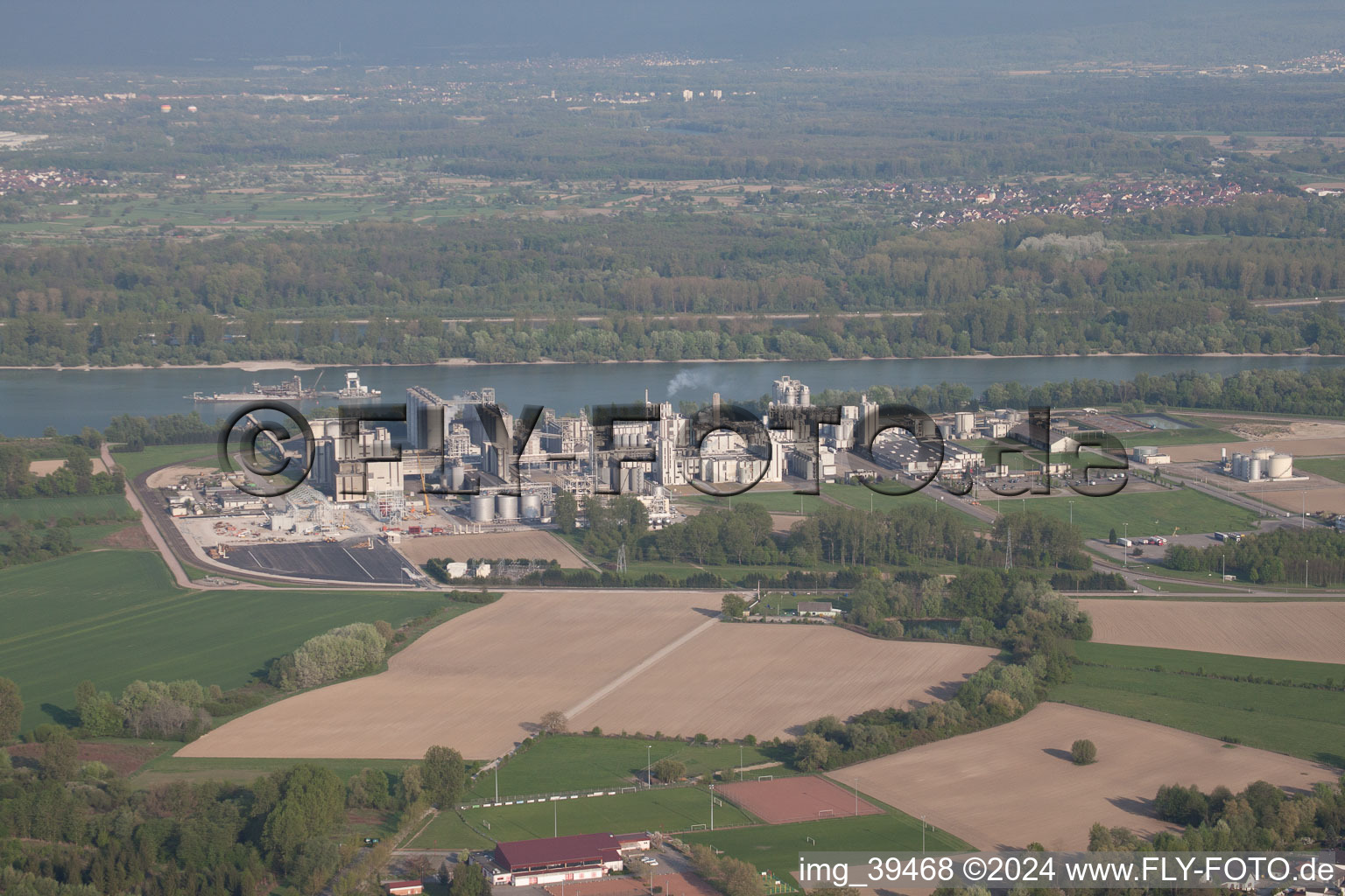 Beinheim dans le département Bas Rhin, France d'en haut