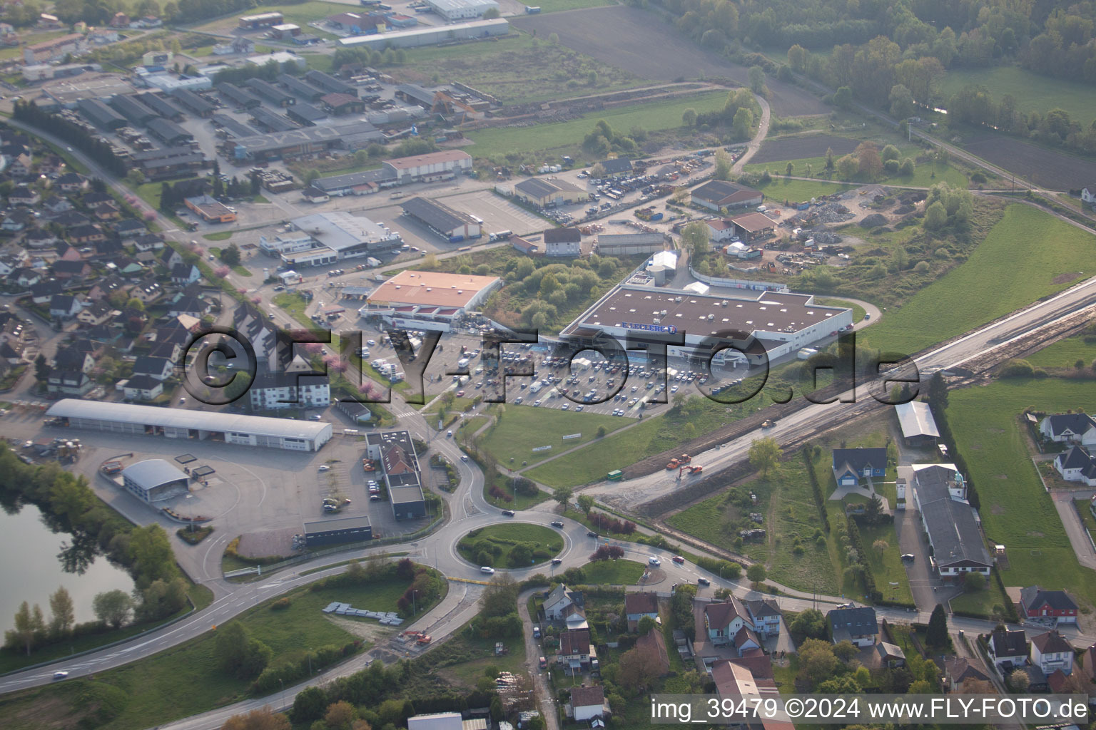 Soufflenheim dans le département Bas Rhin, France d'en haut