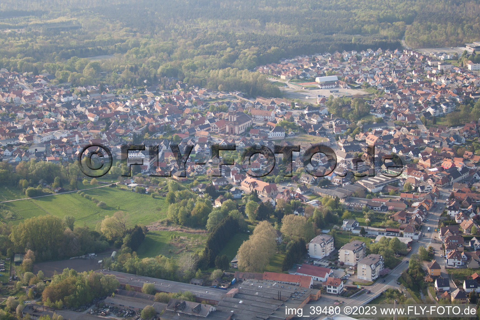 Soufflenheim dans le département Bas Rhin, France hors des airs