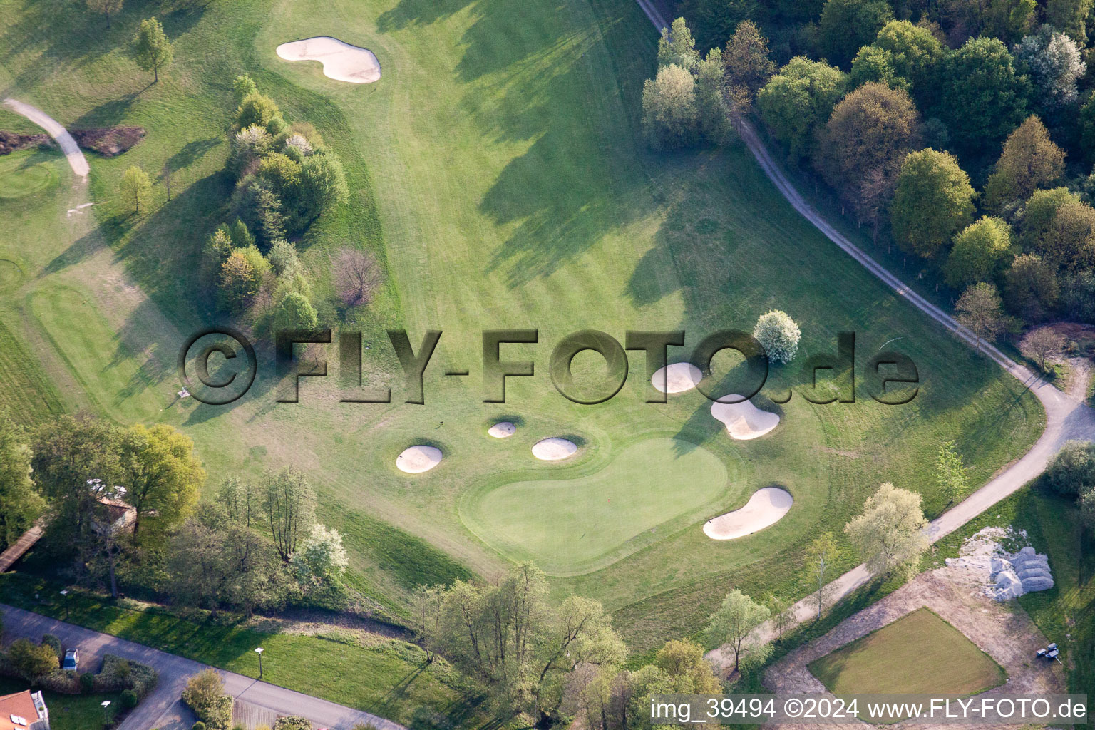 Vue d'oiseau de Club de golf Soufflenheim Baden-Baden à Soufflenheim dans le département Bas Rhin, France