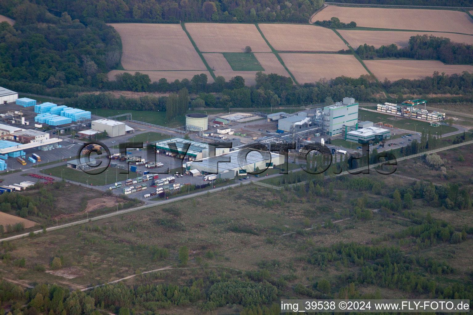 Enregistrement par drone de Drusenheim dans le département Bas Rhin, France