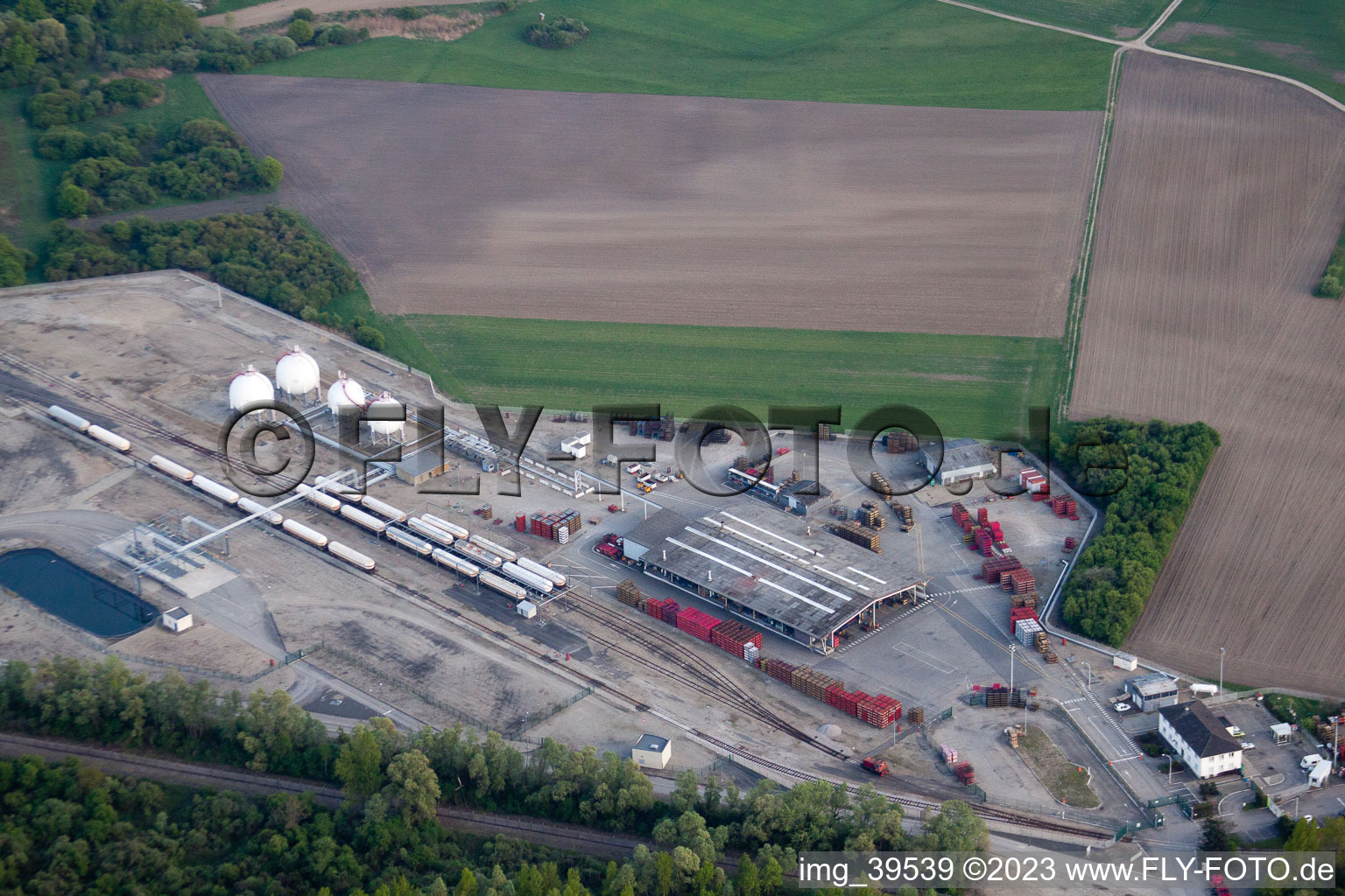 Image drone de Drusenheim dans le département Bas Rhin, France