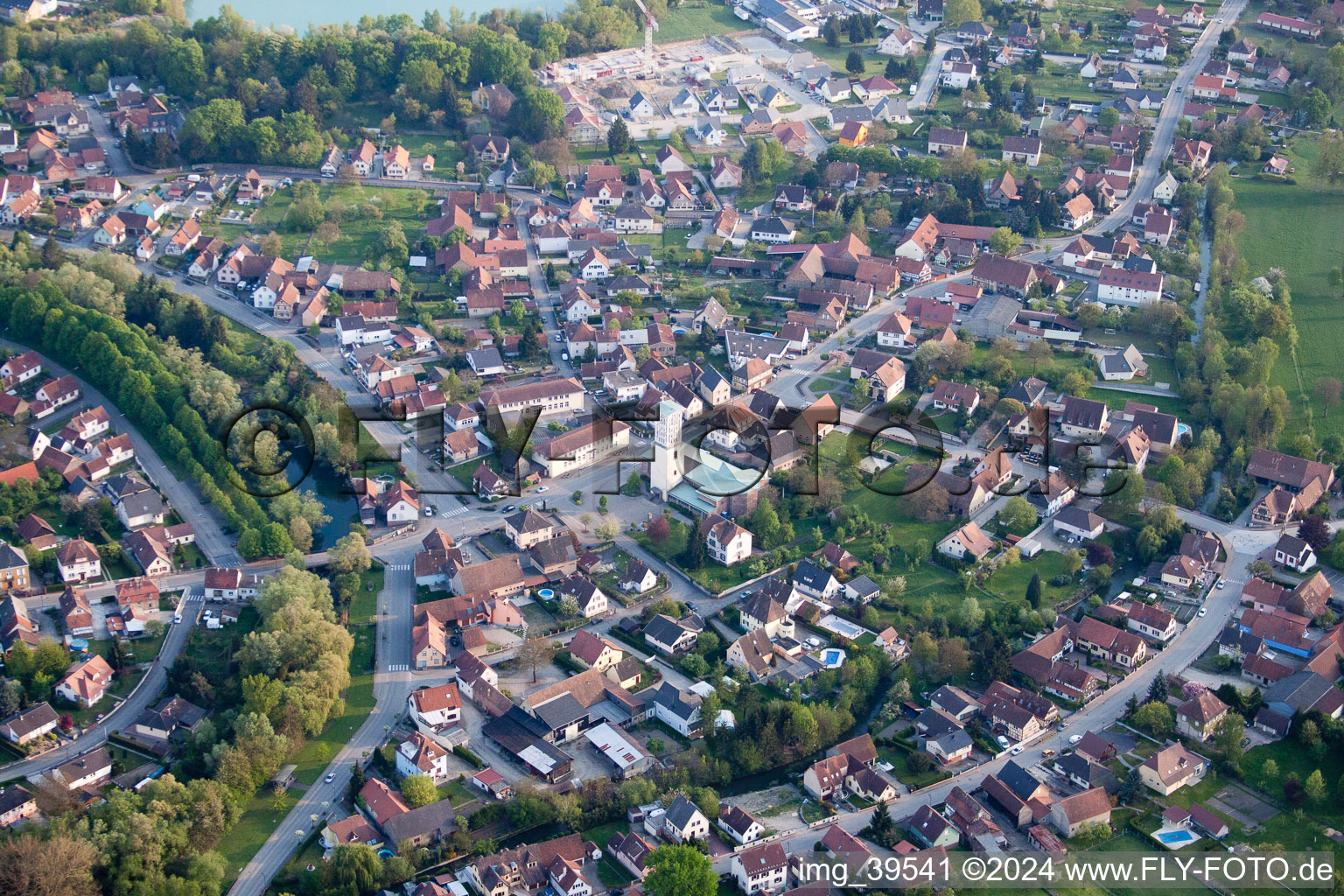 Offendorf dans le département Bas Rhin, France vue d'en haut