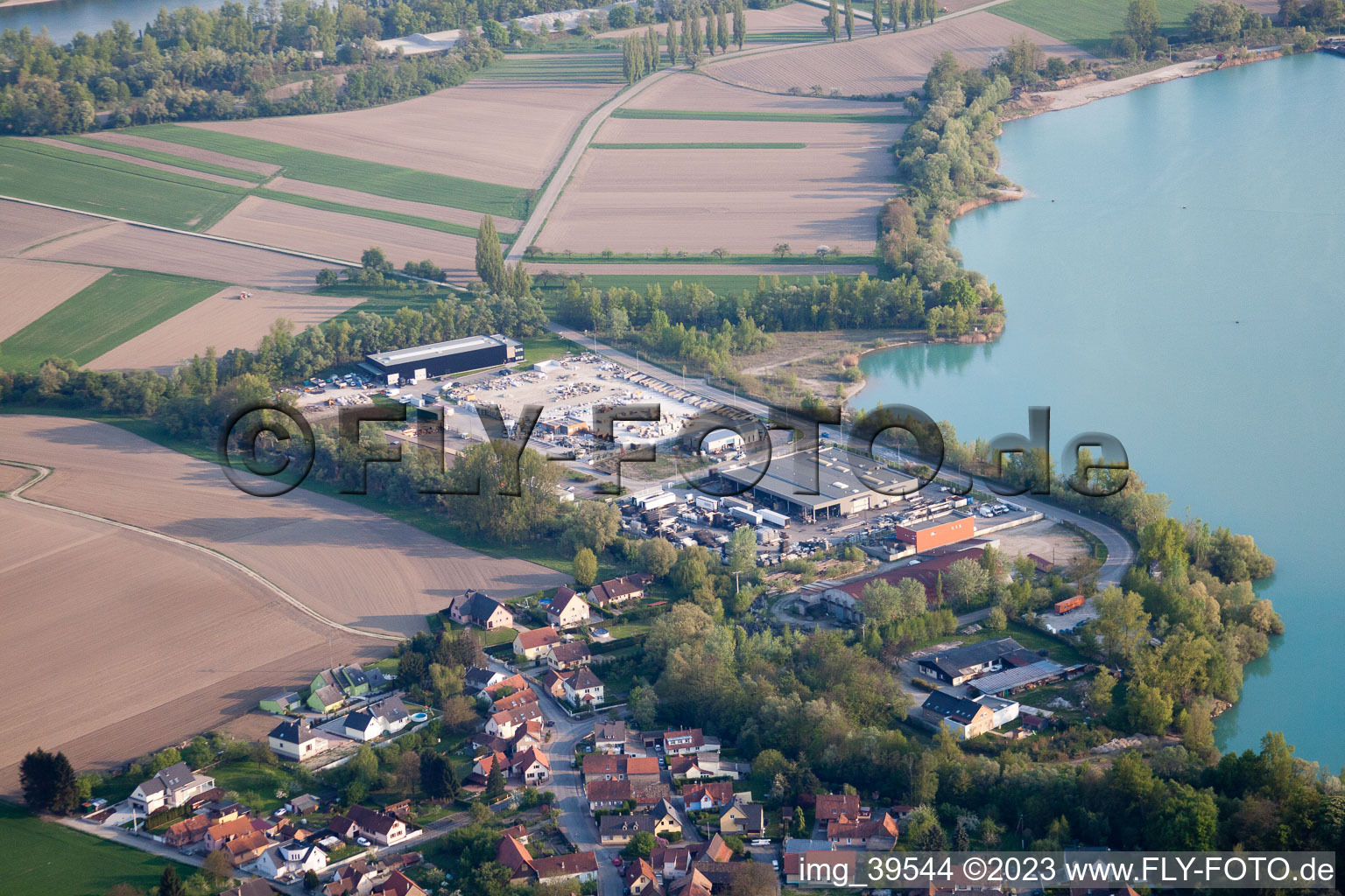 Offendorf dans le département Bas Rhin, France vue du ciel