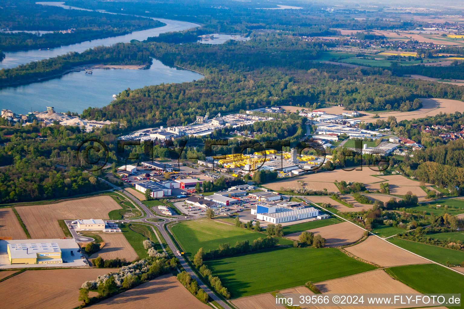 Quartier Freistett in Rheinau dans le département Bade-Wurtemberg, Allemagne d'en haut