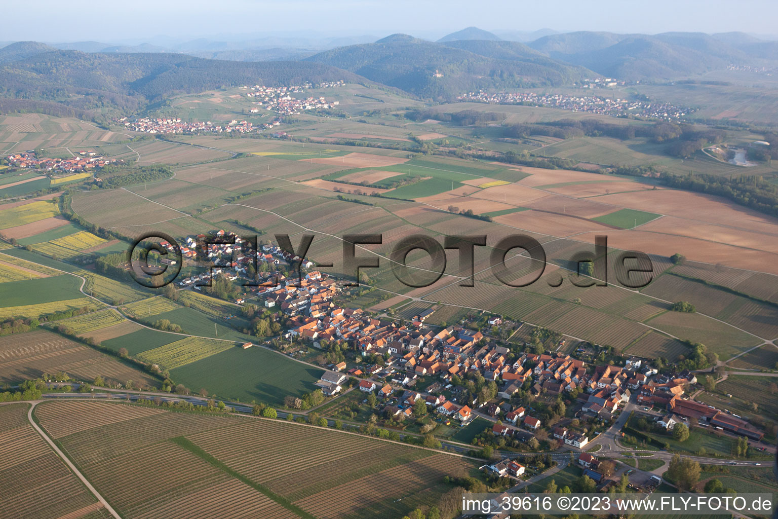 Photographie aérienne de Niederhorbach dans le département Rhénanie-Palatinat, Allemagne