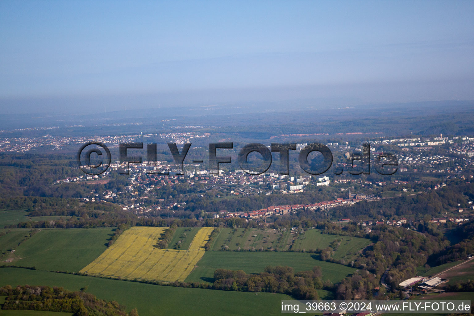 Vue aérienne de Hombourg-Haut dans le département Moselle, France