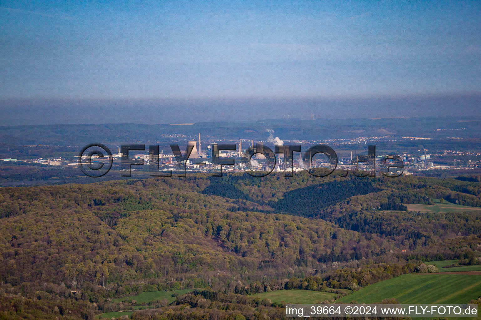 Vue aérienne de Saint-Avold dans le département Moselle, France