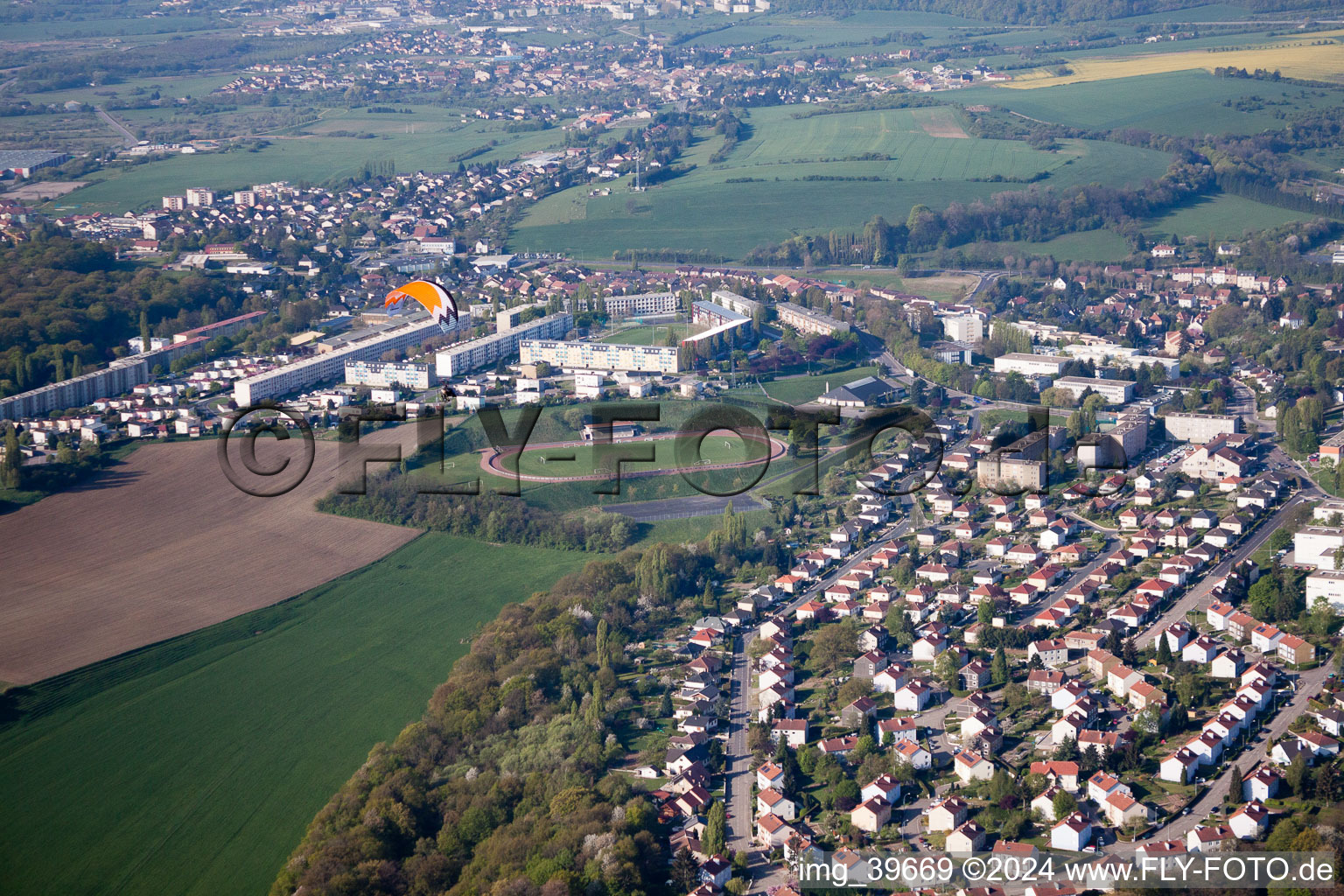 Photographie aérienne de Saint-Avold dans le département Moselle, France