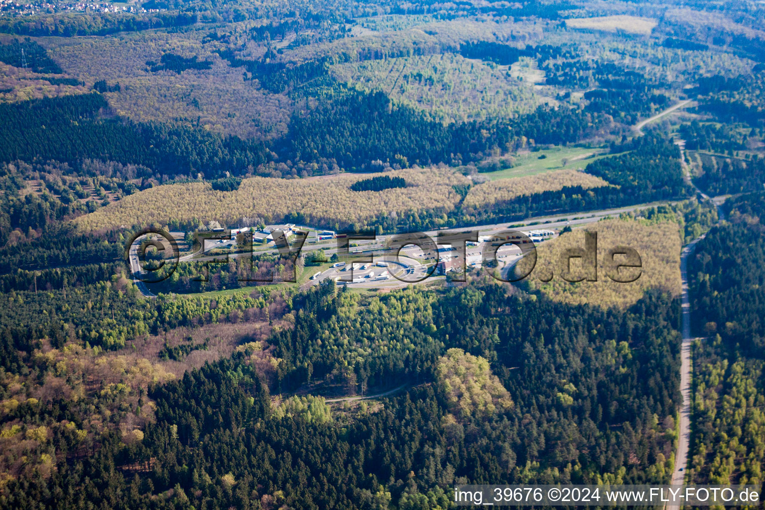 Vue aérienne de Longeville-lès-Saint-Avold dans le département Moselle, France