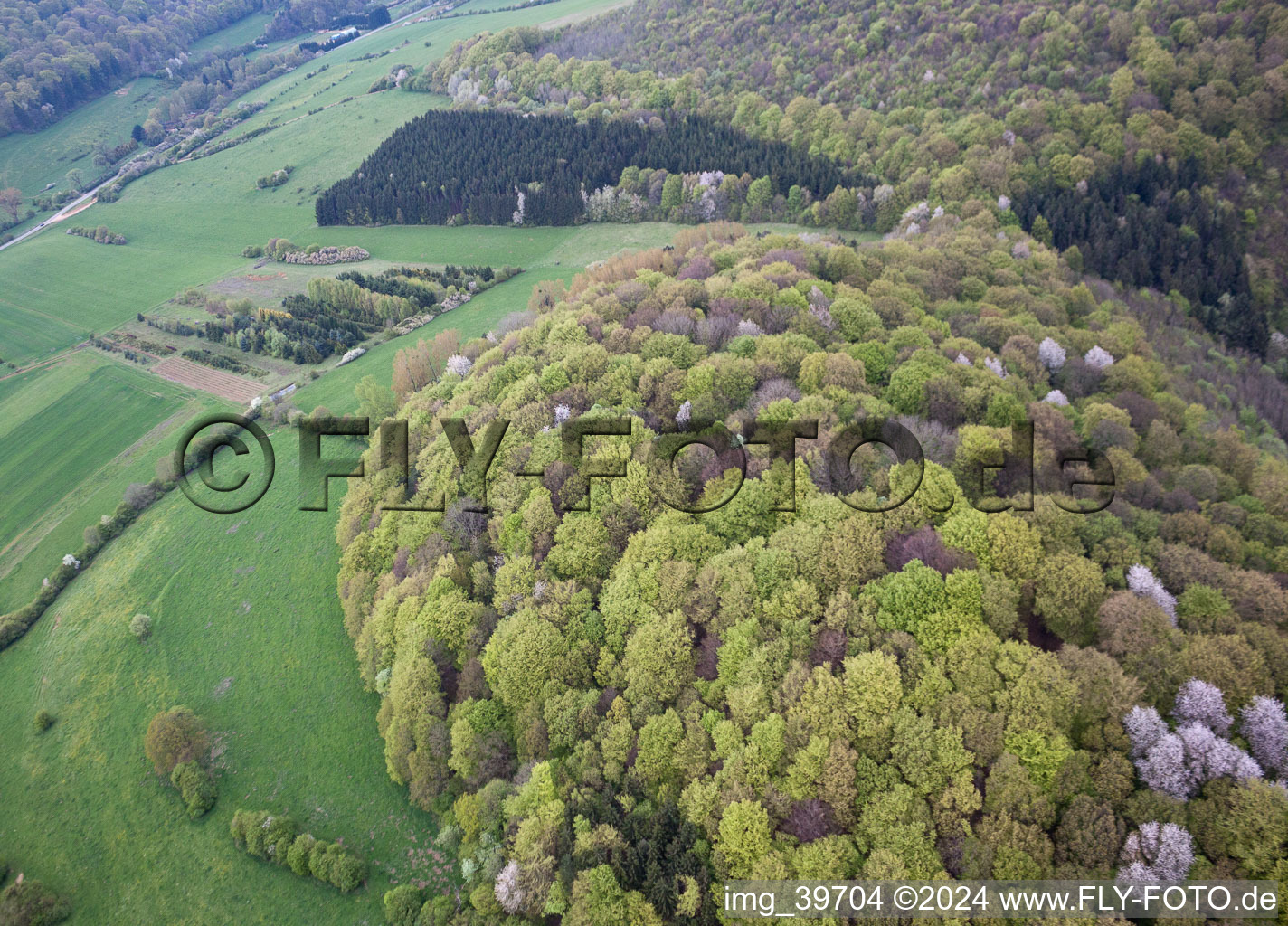 Vue aérienne de Escherange dans le département Moselle, France