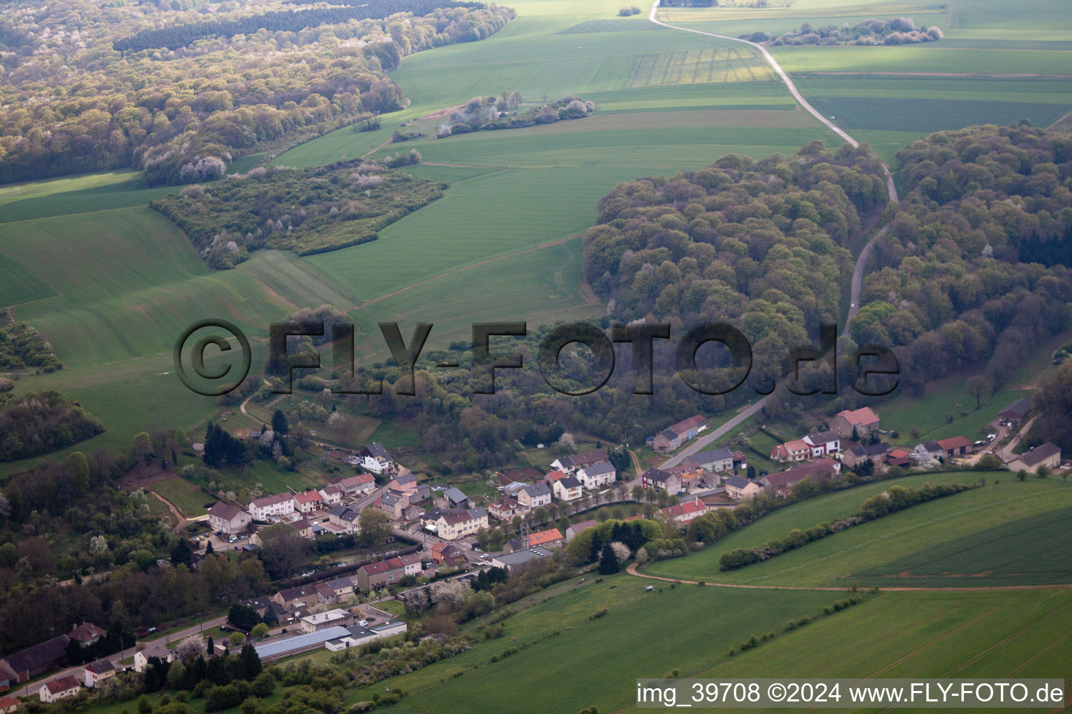 Vue oblique de Escherange dans le département Moselle, France