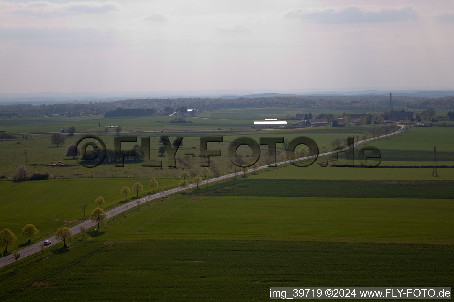 Vue aérienne de Bréhain-la-Ville dans le département Meurthe et Moselle, France