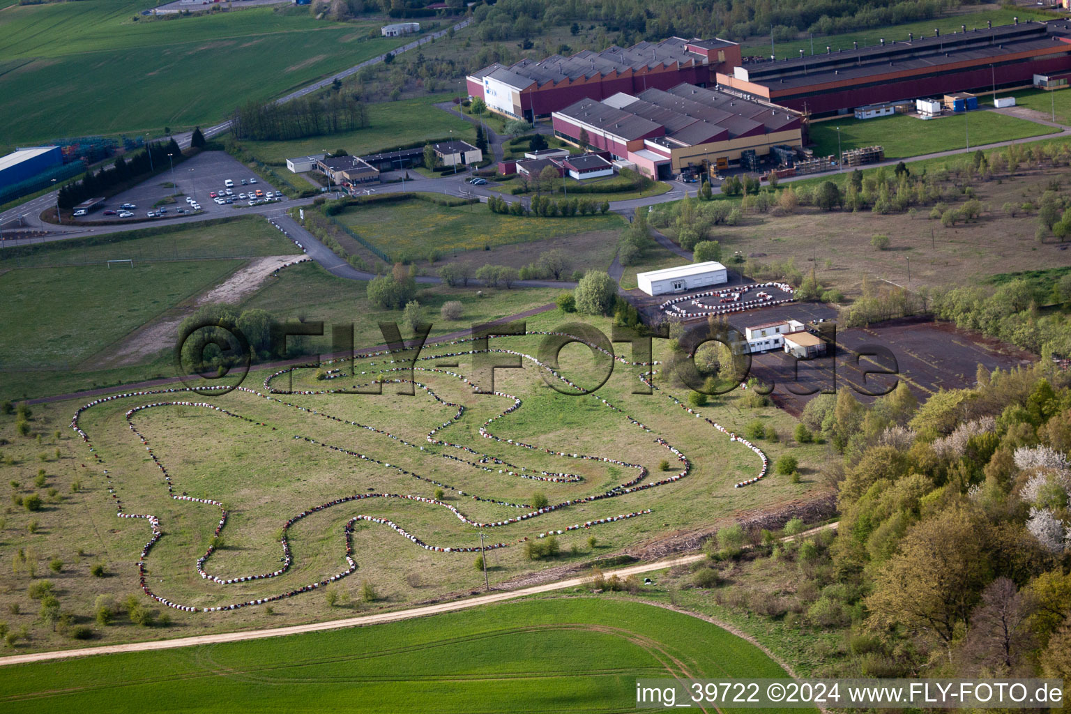 Vue aérienne de Villers-la-Montagne dans le département Meurthe et Moselle, France