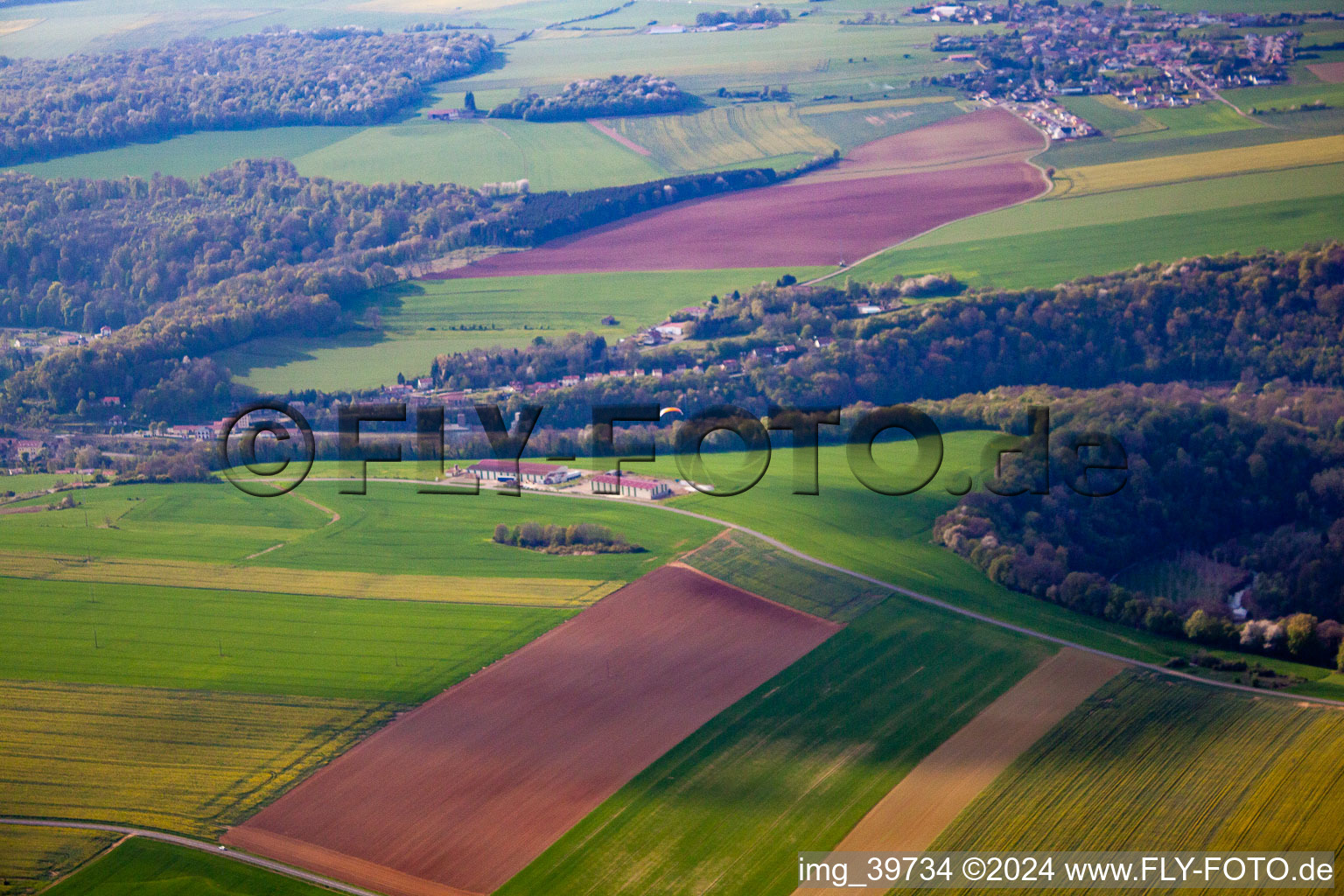 Vue aérienne de Cutry dans le département Meurthe et Moselle, France