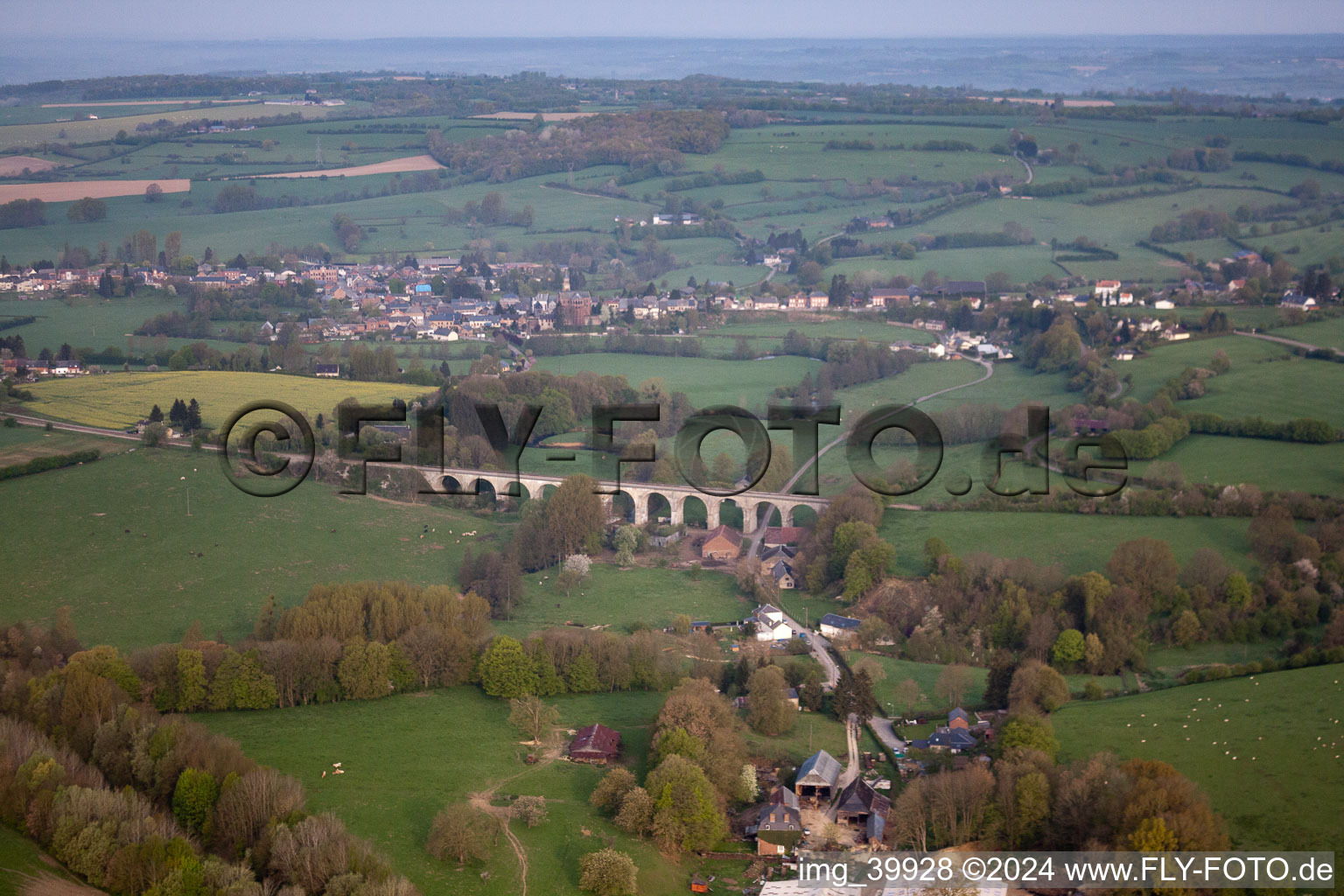 Vue aérienne de La Hérie dans le département Aisne, France