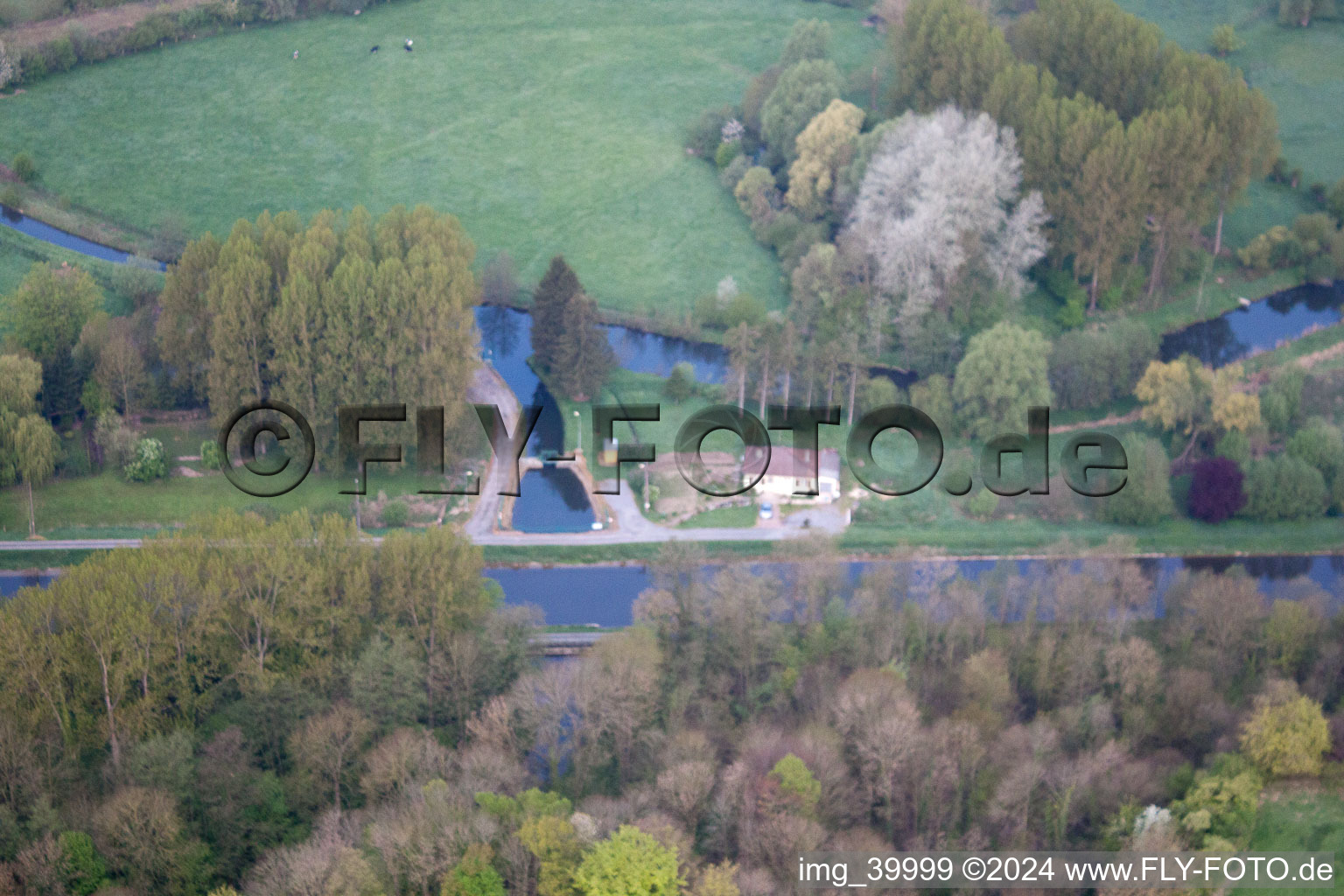 Vue aérienne de Grand-Verly dans le département Aisne, France