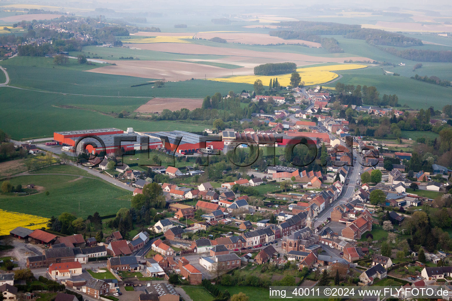 Photographie aérienne de Seboncourt dans le département Aisne, France