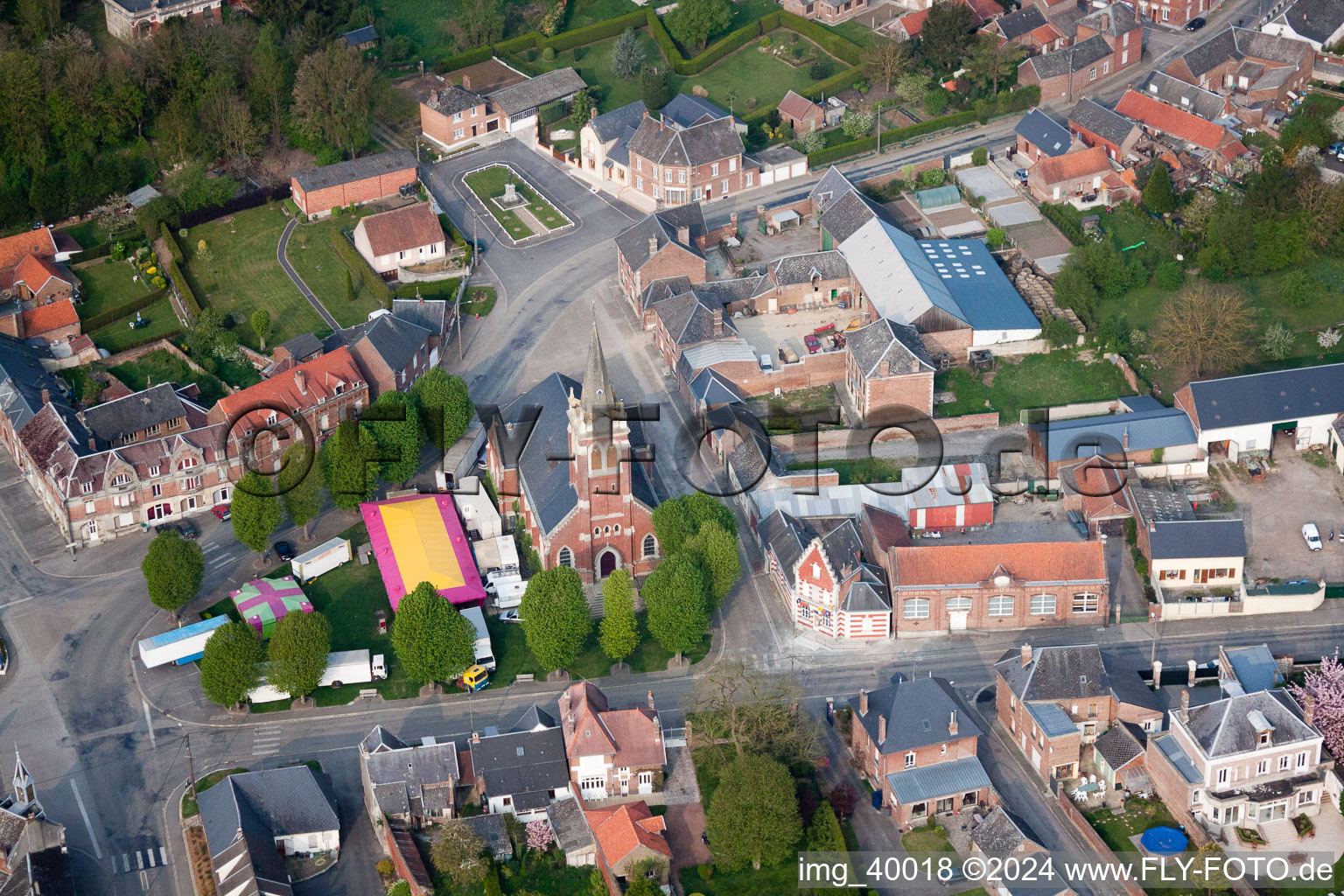 Photographie aérienne de Beaurevoir dans le département Aisne, France