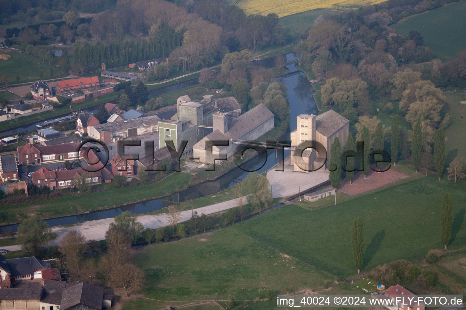 Vue oblique de Vendhuile dans le département Aisne, France