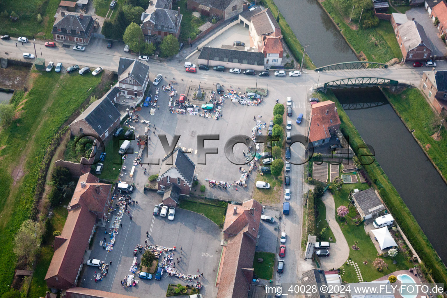 Vendhuile dans le département Aisne, France vue d'en haut