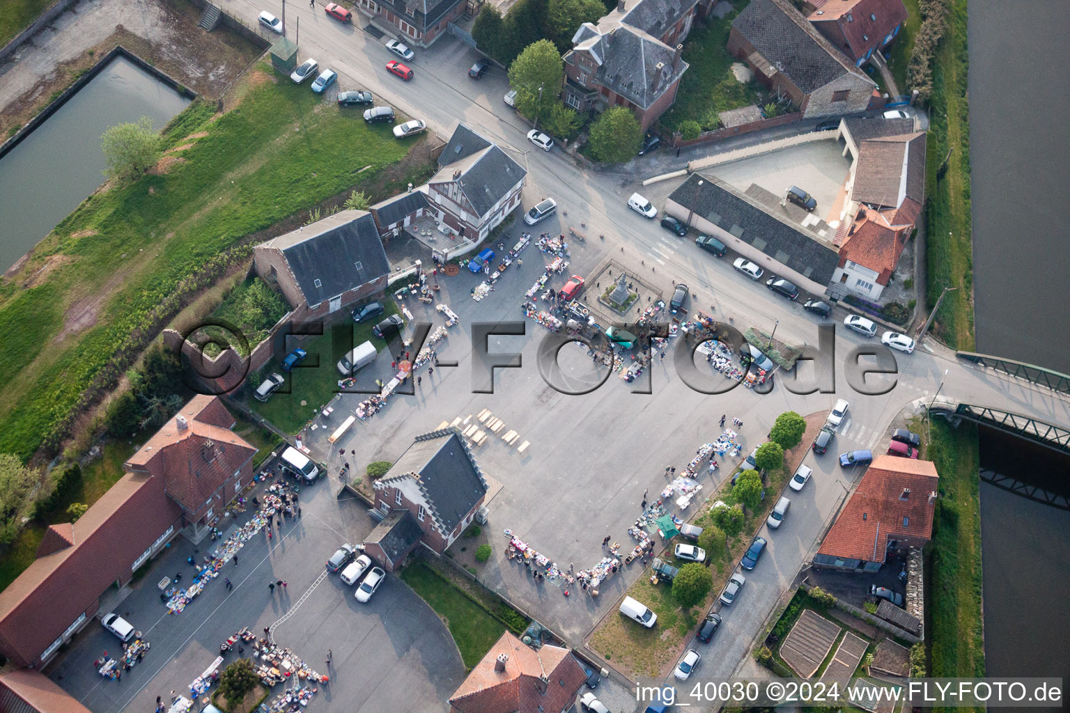 Vendhuile dans le département Aisne, France depuis l'avion