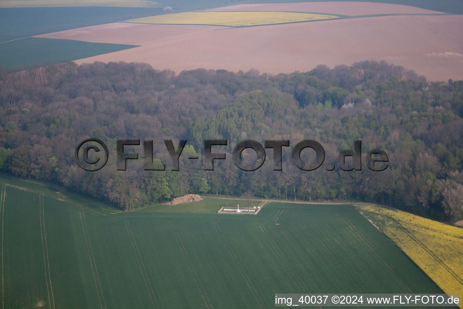 Vue aérienne de Villers-Guislain dans le département Nord, France