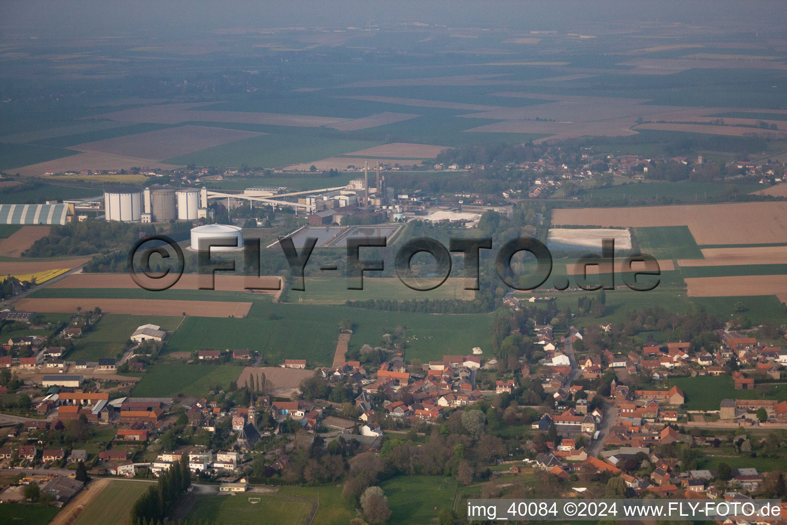 Vue aérienne de Boiry-Sainte-Rictrude dans le département Pas de Calais, France