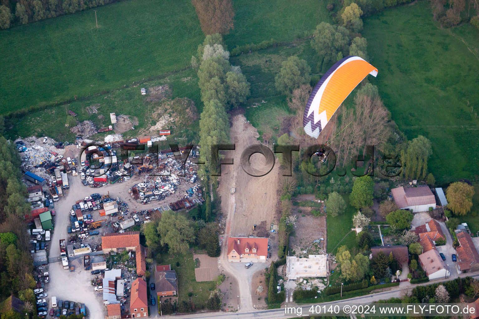 Photographie aérienne de Audincthun dans le département Pas de Calais, France