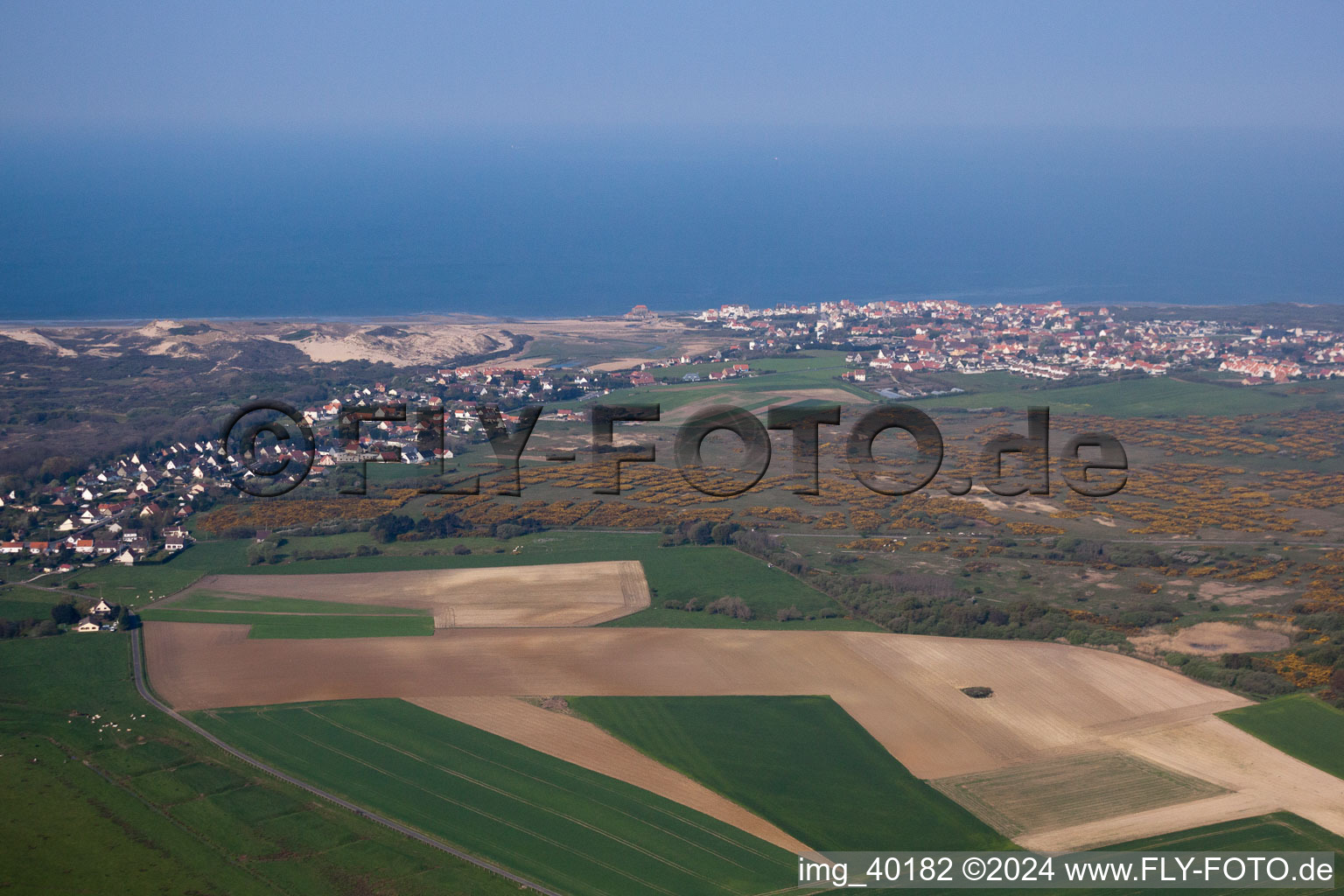 Vue aérienne de Wimereux dans le département Pas de Calais, France