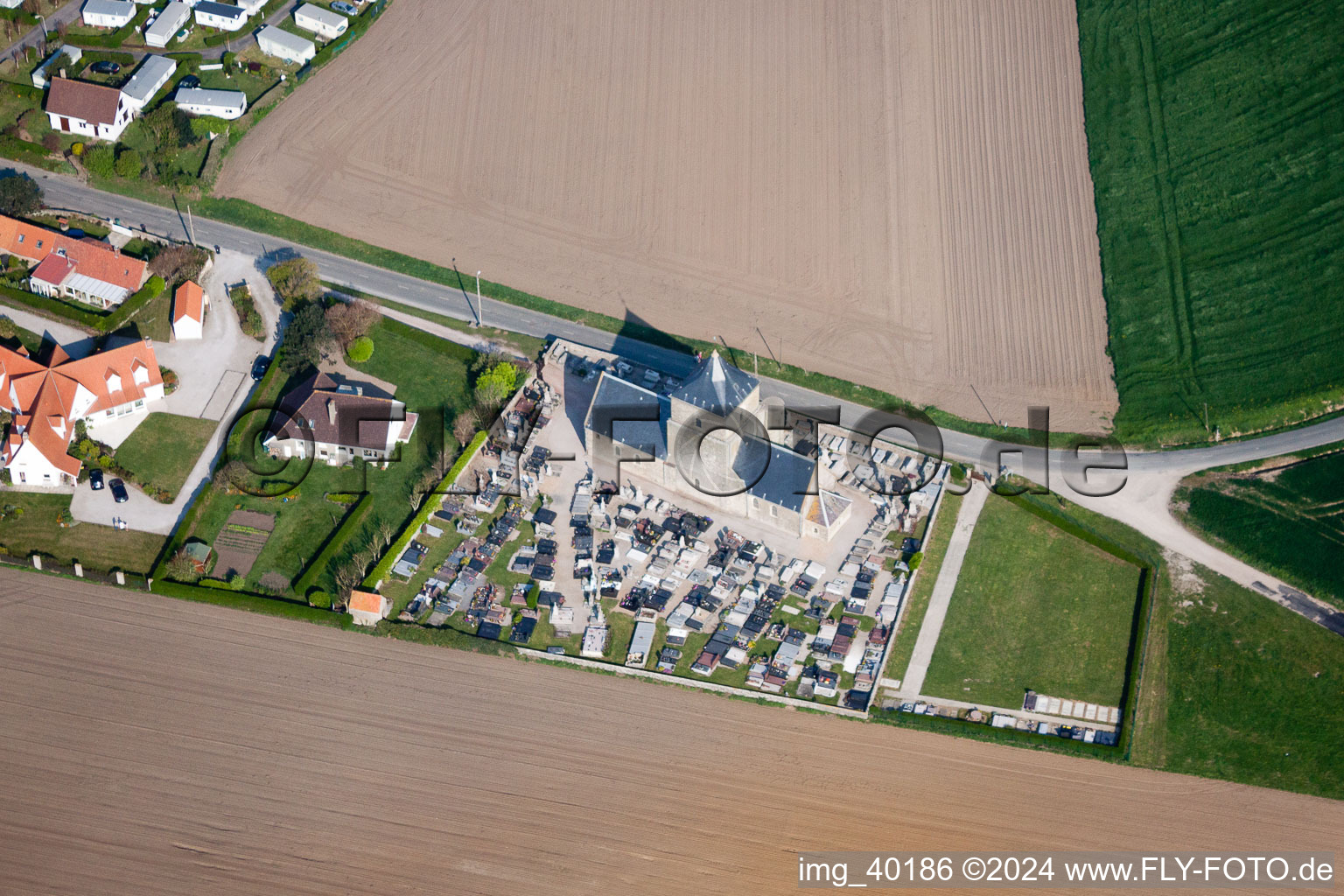 Vue aérienne de Audresselles dans le département Pas de Calais, France