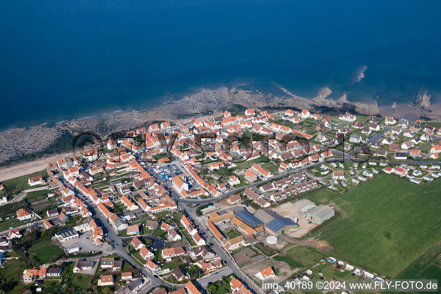 Photographie aérienne de Audresselles dans le département Pas de Calais, France