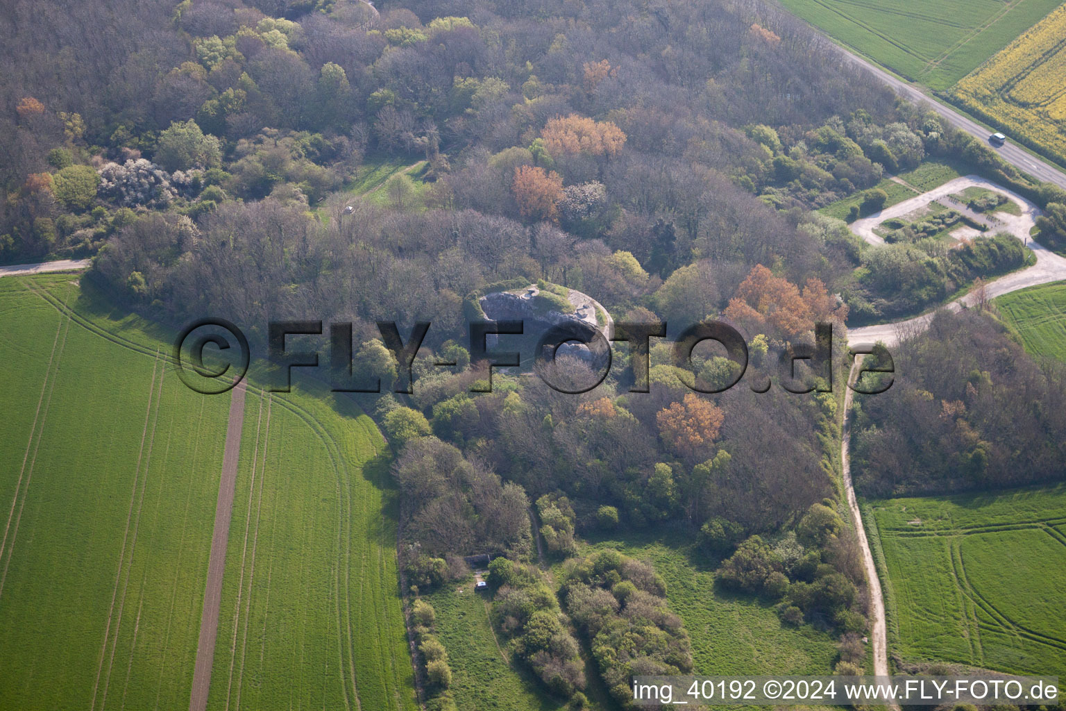 Photographie aérienne de Bunker Batterie Todt en Nord-Pas-de-Calais Picardie à Audinghen dans le département Pas de Calais, France